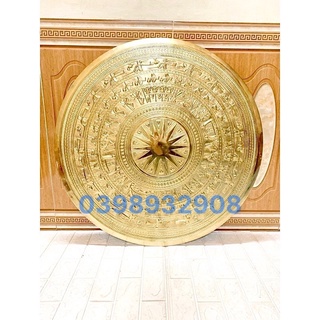 TRỐNG ĐỒNG 80 CM NẶNG  5.7 kg HOA VĂN NỔI LÀM BẰNG ĐỒNG