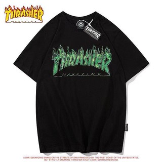 Áo thun unisex chữ lửa THRASHER
