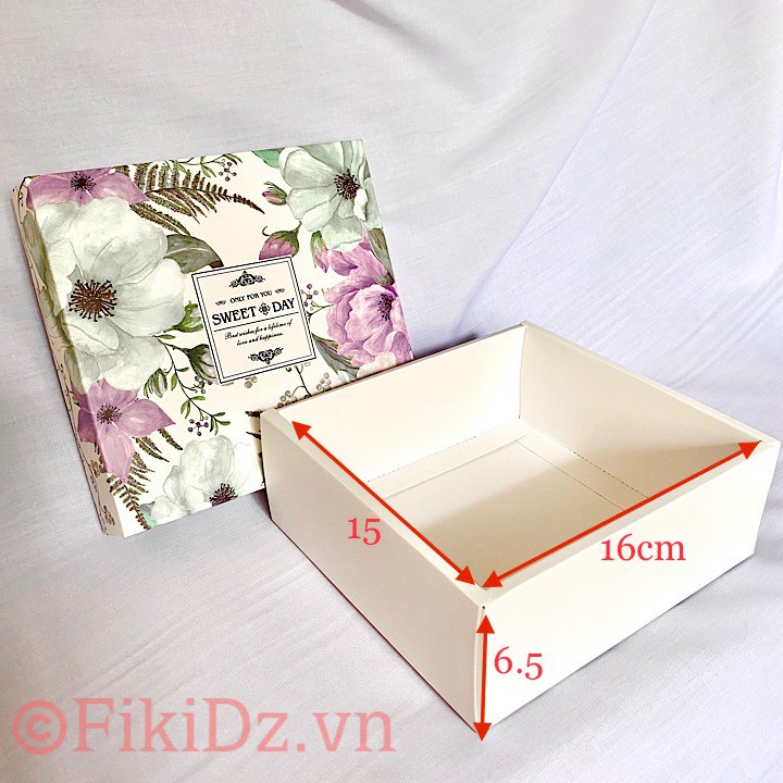 [15*16*6.5] SỈ 24K Set 2 món Hộp quà tặng hộp hoa sáp trà hoa & túi HOA TÍM | BigBuy360 - bigbuy360.vn