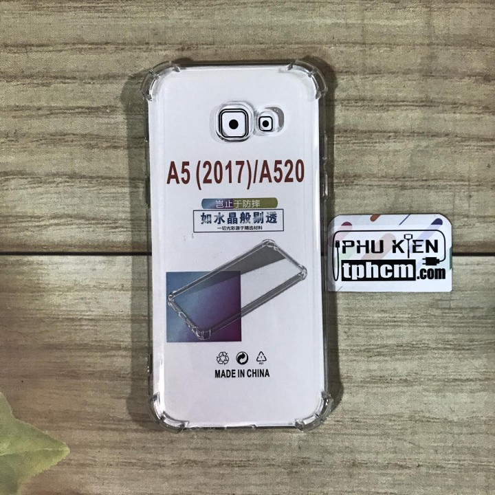 Ốp lưng Samsung A5 2017 dẻo Trong suốt Chống sốc