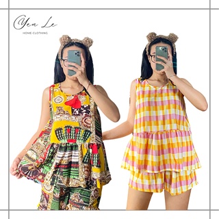 Đồ bộ lụa ÁO SÁT NÁCH QUẦN ĐÙI dễ thương mặc nhà