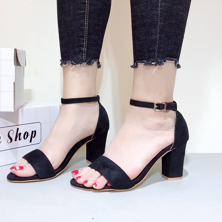 Giay cao gót 7 phân gót vuông size nhỏ 31 32 33 34