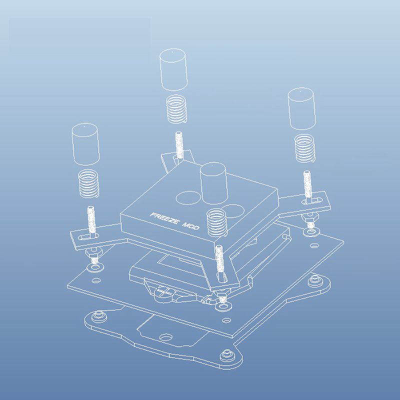 Tree* zzzone* G1/4 Thread Waterblock Acrylic Copper Water Cooling CPU Radiator Heatsink Block