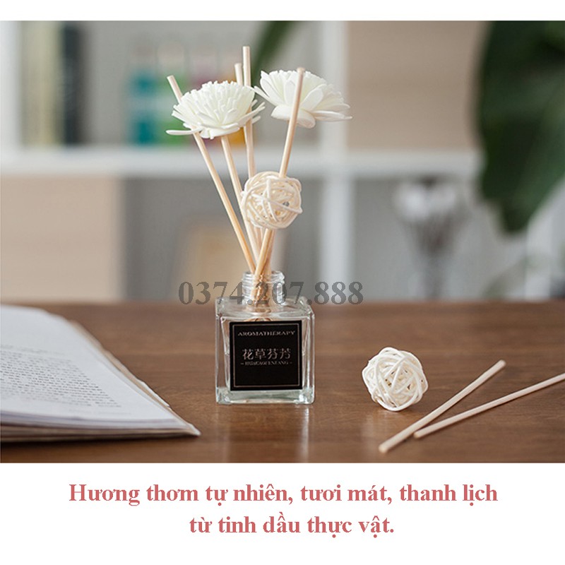 Nước Hoa Thơm Phòng, Tinh Dầu Thơm Để Bàn Kèm Que Khuếch Tán Hương Thơm Tự Nhiên PAPAA.HOME