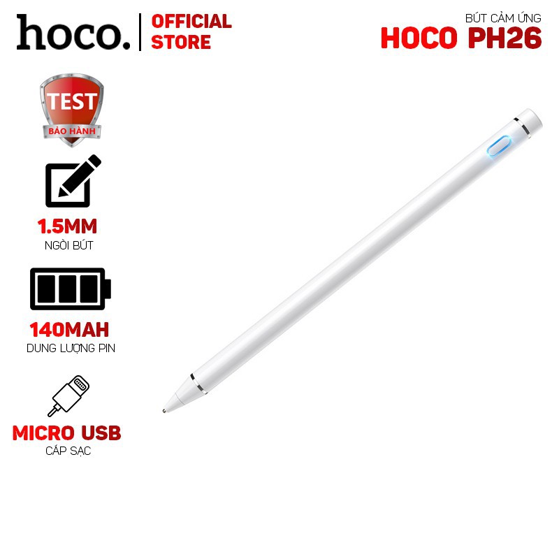 [ Chính Hãng ] Bút cảm ứng Hoco PH26 đa năng, pin trâu, tương thích với điện thoại, máy tính bảng