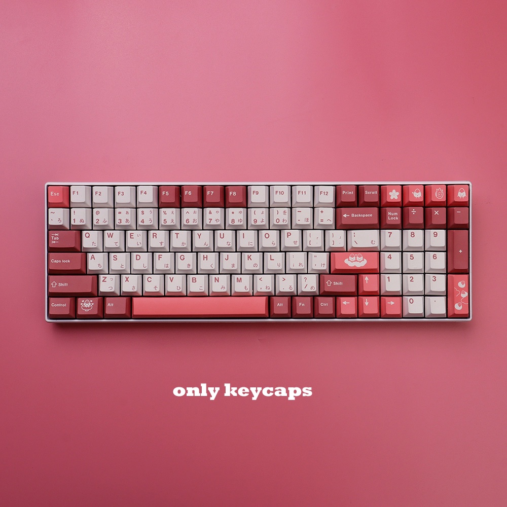 Bàn Phím 130 Phím Bằng Nhựa PBT In Họa Tiết Phong Cách Nhật Bản Cho Bàn Phím Cơ