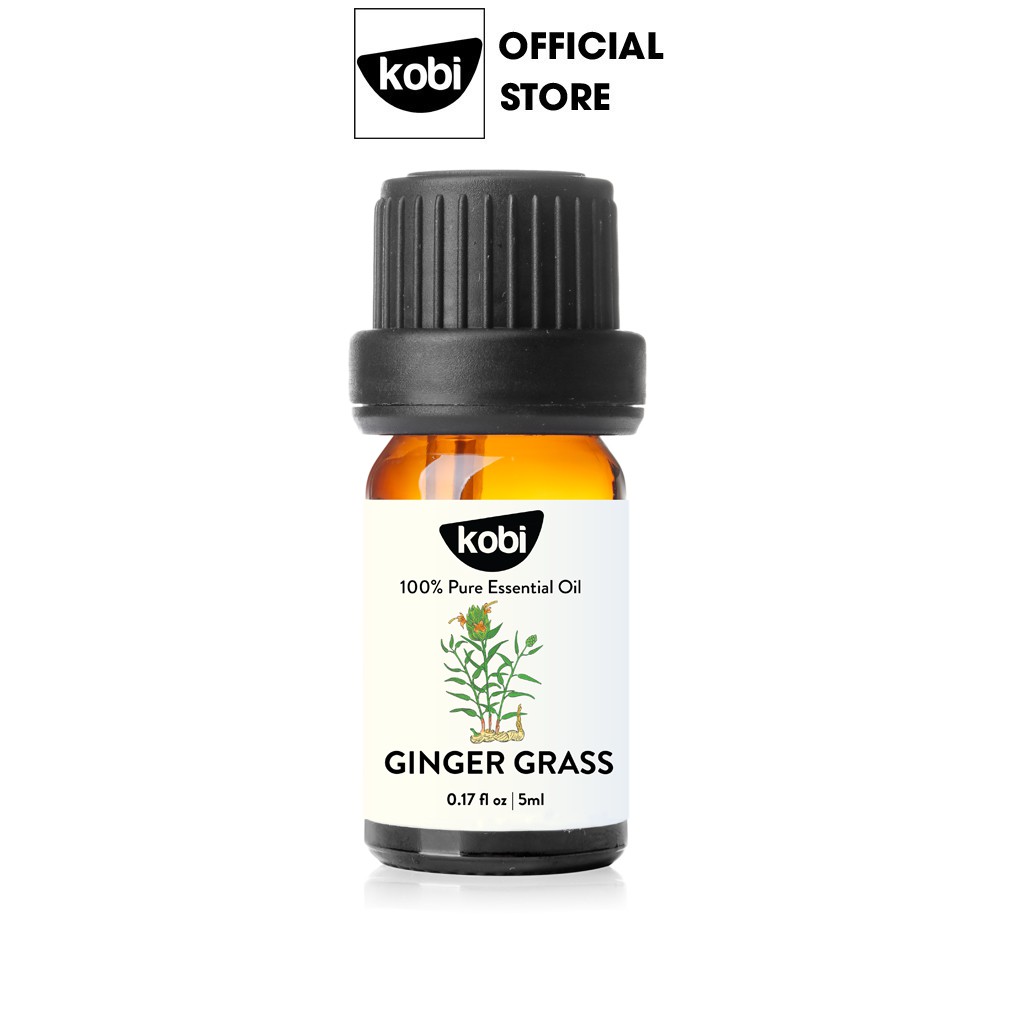 Tinh dầu Cỏ gừng Kobi Ginger grass essential oil giúp đuổi muỗi, khử mùi, làm thơm phòng - 5ml