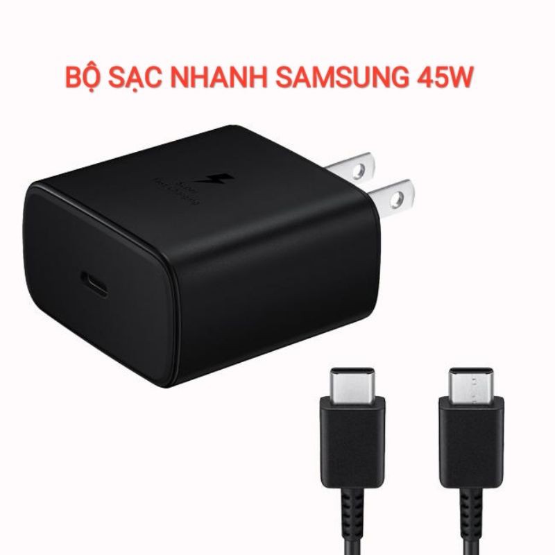 Bộ Sạc Nhanh Samsung 45W Zin Bóc Máy Dùng Cho Các Máy Note 20 Series, S20 Series, S21 Series