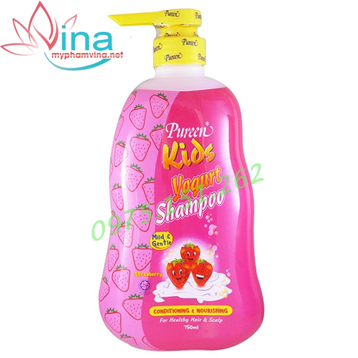 Sữa tắm gội toàn thân Pureen 750ml hương phúc bồn tử