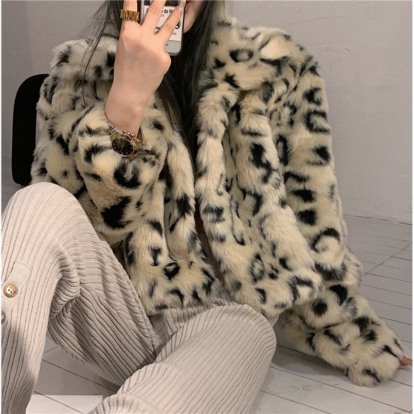 [SẴN]-Áo khoác lông mịn họa tiết da báo phong cách Ulzzang (C111)