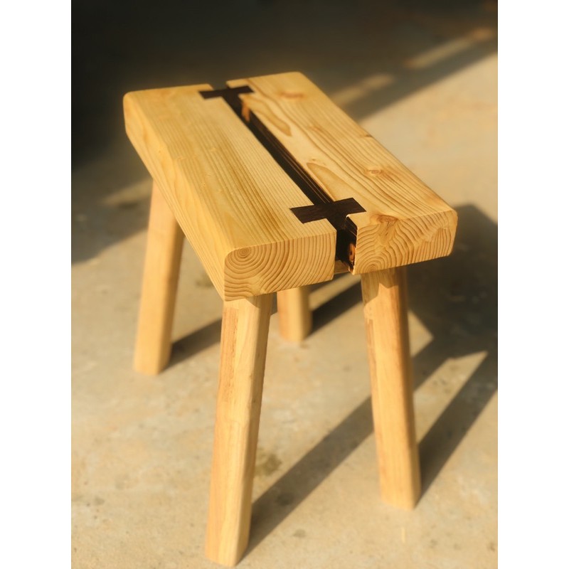 Ghế đơn gỗ thông, Ghế đẩu ghế trang trí decor