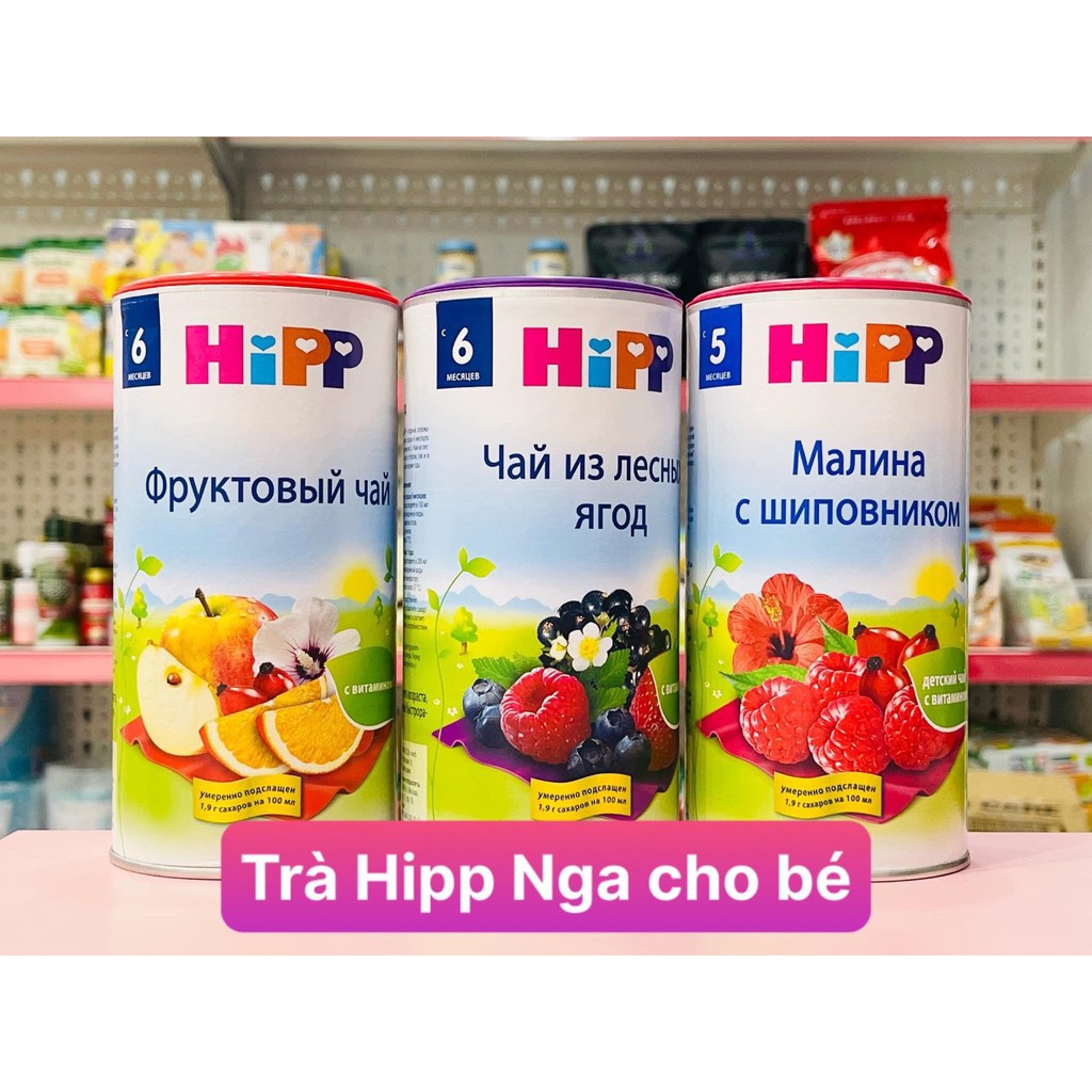 Trà Hipp hoa quả nội địa Nga hộp 200g. Date 2022