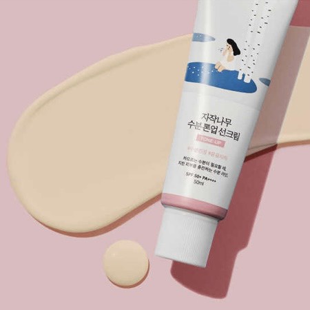Kem chống nắng nâng tone mịn da Roundlab Birch Juice Moisturizing Tone Up Sun Cream 50mL (tách sét unbox)