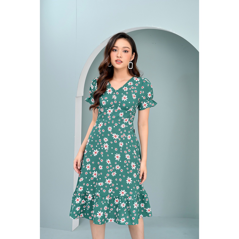 Váy Hoa Vintage Thiết Kế Nữ Dáng Xòe LUPERI LFV3198 Cho Bạn Nữ Đi Chơi Đi Dạo Phố