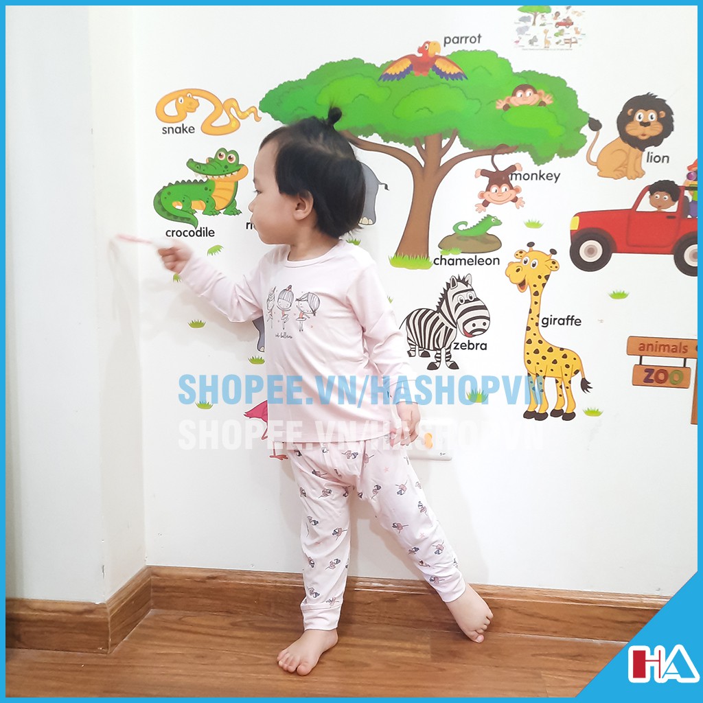 LULLABY - Bộ quần áo dài tay Petit cho bé trai, bé gái bo tay quần đáp đũng bo gấu
