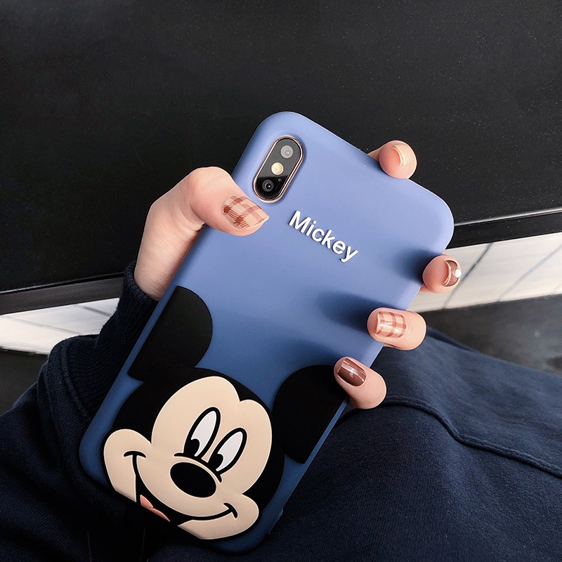 Ốp điện thoại màu xanh dương có hình chuột Mickey xinh xắn phù hợp với huawei nova3 nova4 20pro p20