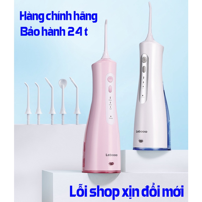 Máy tăm nước nha khoa thiết kế hiện đại dung tích bình chứa 200ml, dung lượng pin lớn 1400mAh