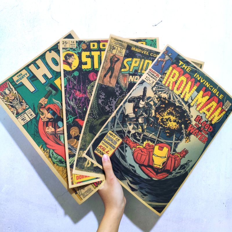 Poster Phim Marvel Khổ A4 Treo Tường Trang Trí