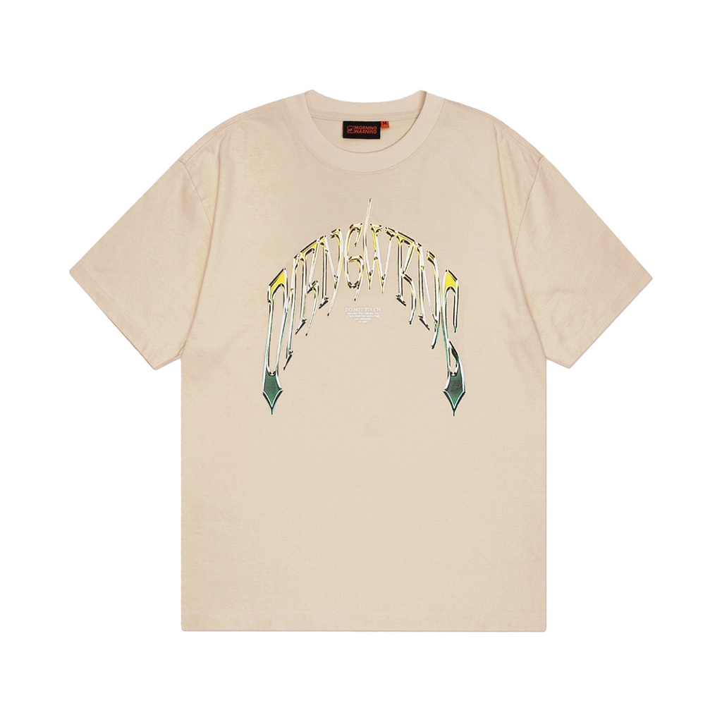 Áo thun Morning Warning Chrome Cream - Áo Thun Unisex Form Rộng Tay Lỡ Oversize Cotton 100% Local Brand