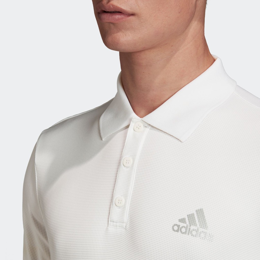 Áo Tennis Polo Adidas nam trơn chính hãng Authentic - Trắng