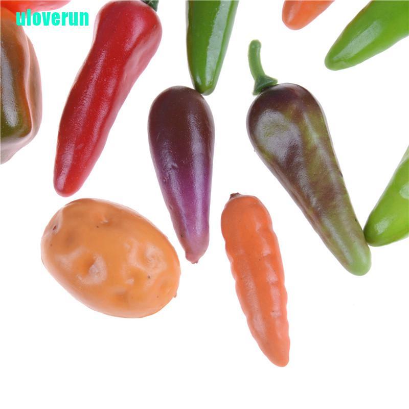 HANDMADE Set 10 Mô Hình Rau Củ Mini Trang Trí Nhà Búp Bê