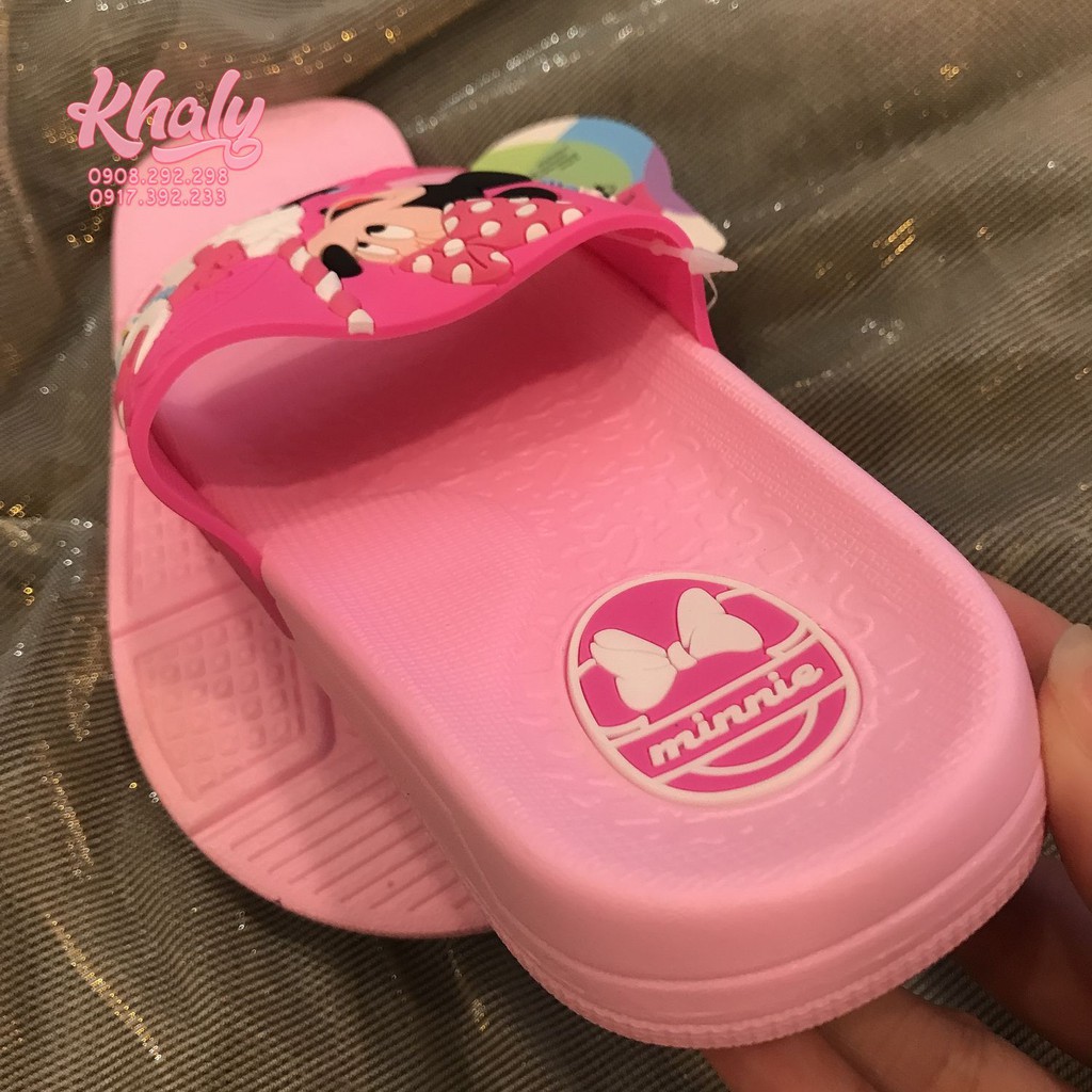 Dép quai ngang hình chuột Minnie Mouse và Ngựa Unicorn màu hồng đậm có size kép [S30,31] [S32,33] [S34,35] [S36,37]