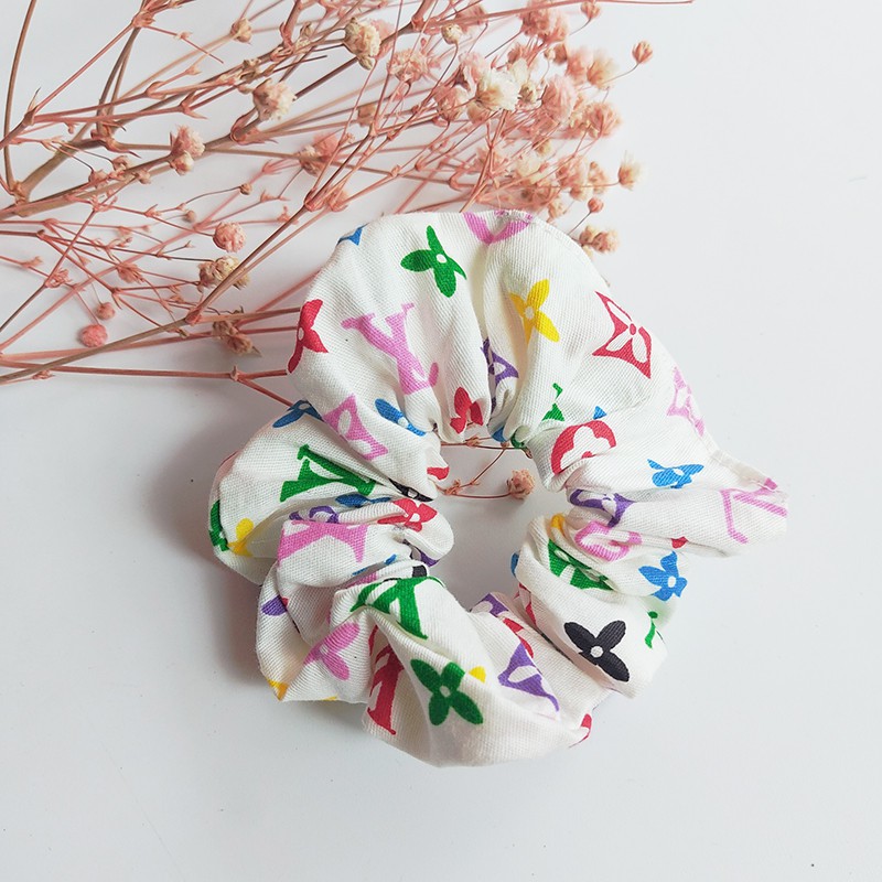 Combo 5 dây buộc tóc Scrunchies họa tiết dễ thương, scrunchies hoa nhí cute , tuichuompuha