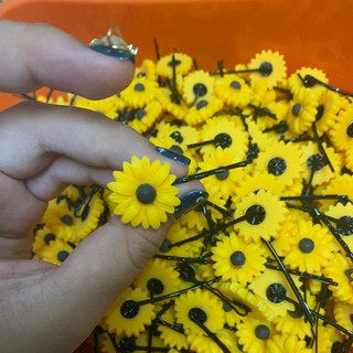 Kẹp Tóc, Cột tóc Hoa Cúc Vàng (kèm ảnh thật)