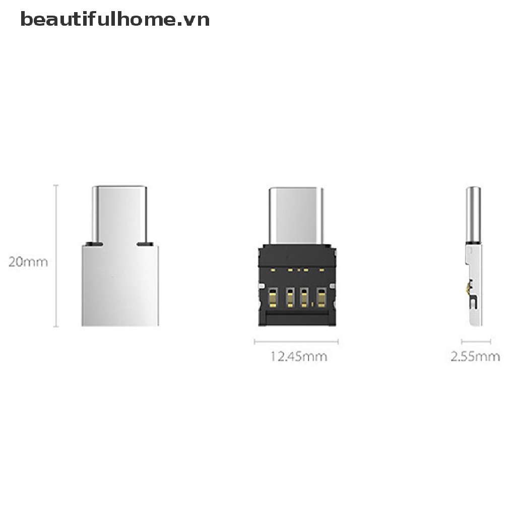 Đầu Chuyển Đổi Usb-C 3.1 Type C Male Sang Usb Female Otg Cho Ổ Đĩa U