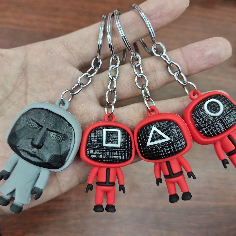 Móc Khóa Hình Tròn / Vuông Phong Cách Hàn Quốc Thời Trang Cho Nam Và Nữ