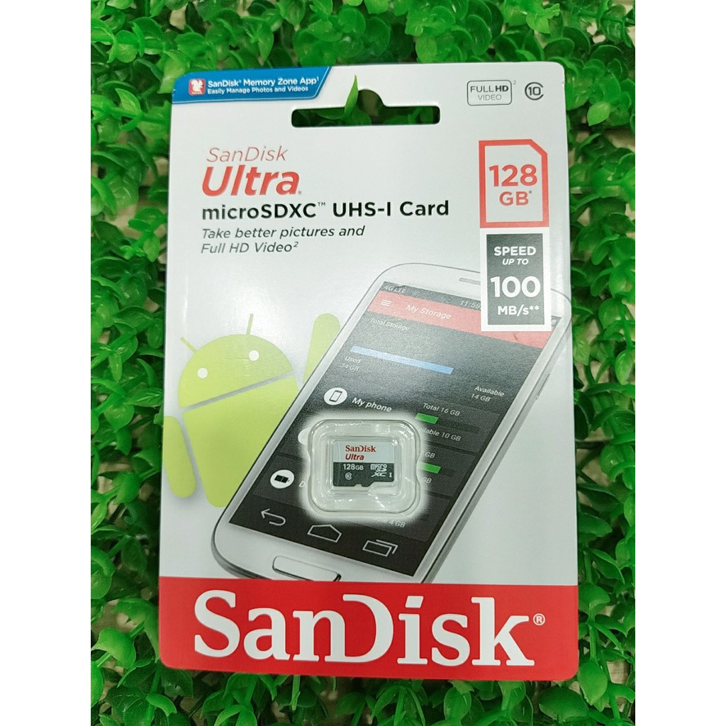 Thẻ nhớ MicroSDXC SanDisk Ultra 533X 128GB 100MB/s - Bảo Hành 5 Năm - PHÂN PHỐI THẺ NHỚ SANDISK