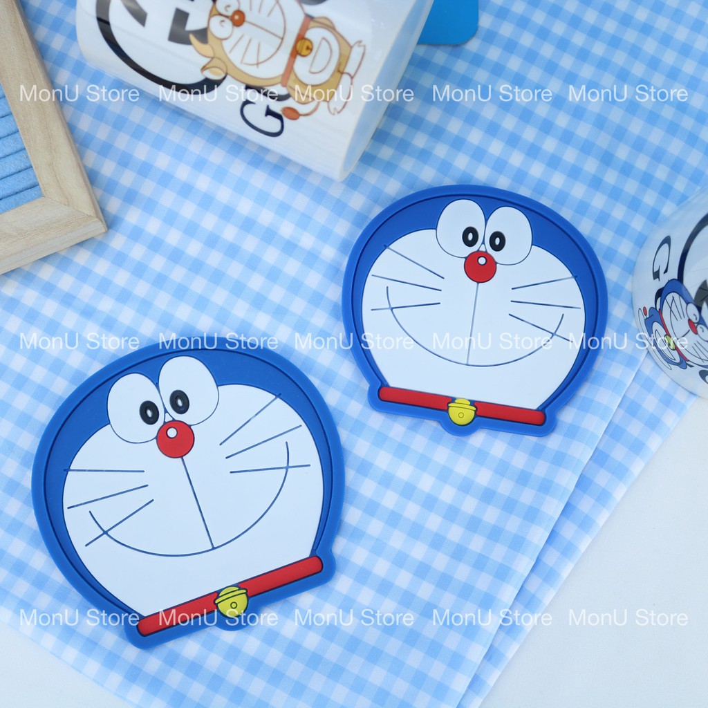 Đế lót ly, cốc silicon hình DORAEMON dễ thương cute