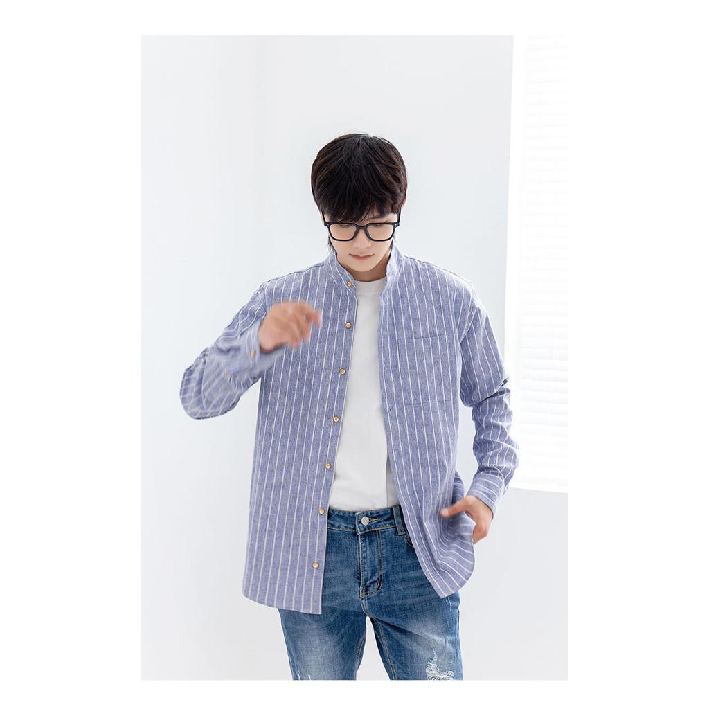 [Mã INCU50 giảm 50K đơn 250K] Áo Sơ Mi Nam Form Rộng Sọc Cổ Lãnh Tụ Đơn Giản Y2010 M25 20231 | BigBuy360 - bigbuy360.vn