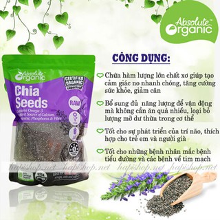 Hạt Chia Úc (Absolute Organic - Hủ 500g)