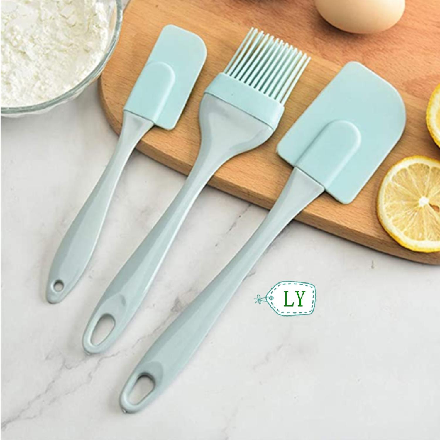Bộ 3 Cọ Silicone Dùng Để Phết Dầu Làm Bánh Tiện Dụng