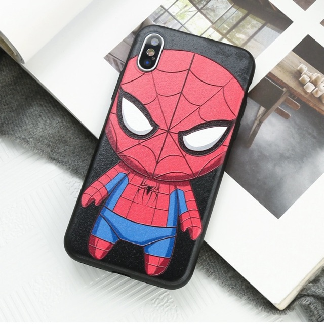 Ốp Spider Man iPhone X/Xs Max/7plus/8plus/6splus, Ốp Người Nhện