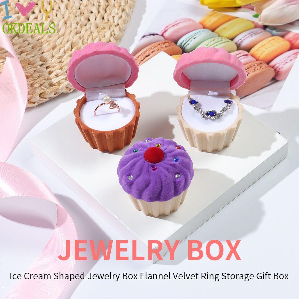 Hộp đựng nhẫn hình bánh ngọt kiểu dáng sang trọng đa năng