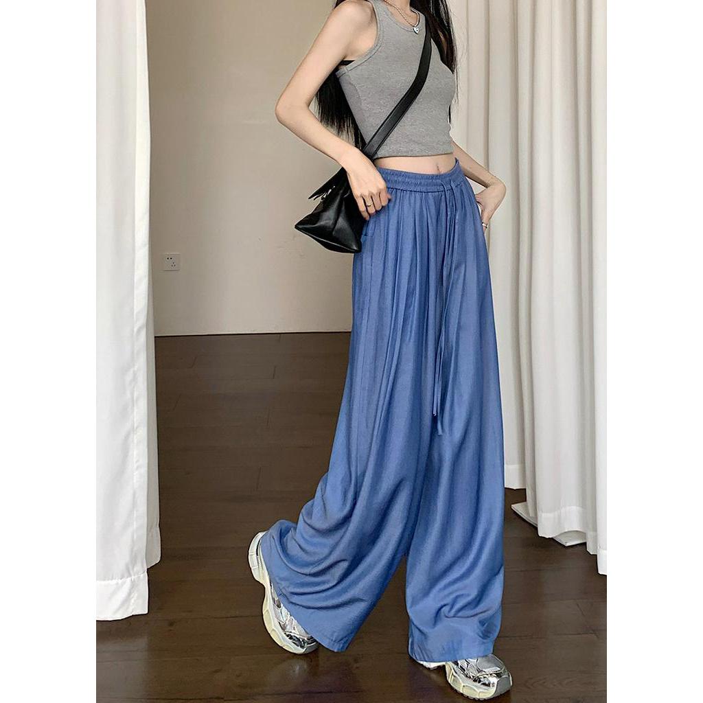 Quần Ống Rộng Lưng Cao Phong Cách Retro Mùa Hè Kiểu Mới 63922