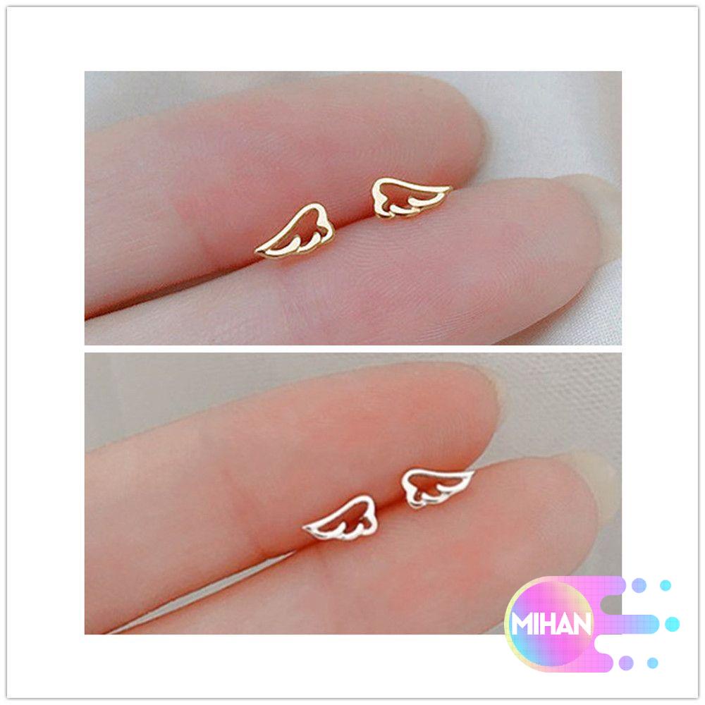 Bông tai hình cánh thiên thần mini nhiều màu sắc thời trang MIHAN1