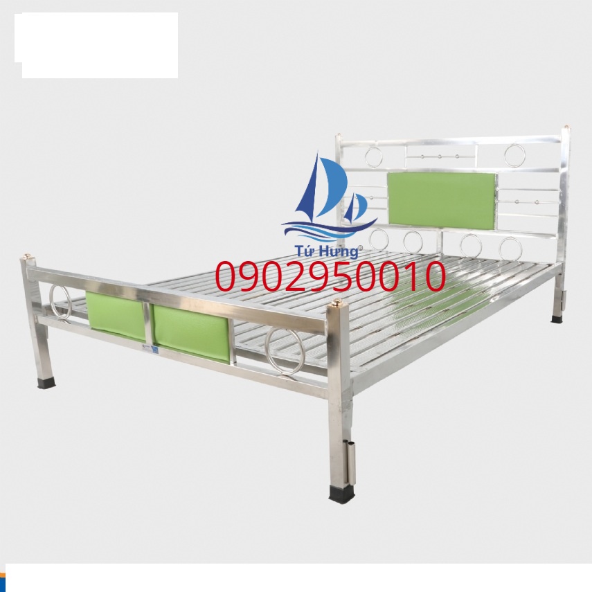 Giường ngủ bằng inox 1m2x2m giao hàng miễn phí
