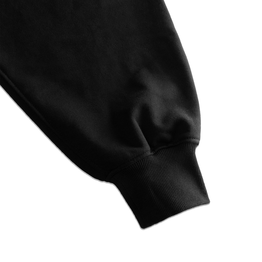 Áo Hoodie POPPOP FALLING OVERSIZE CROP/ BLACK