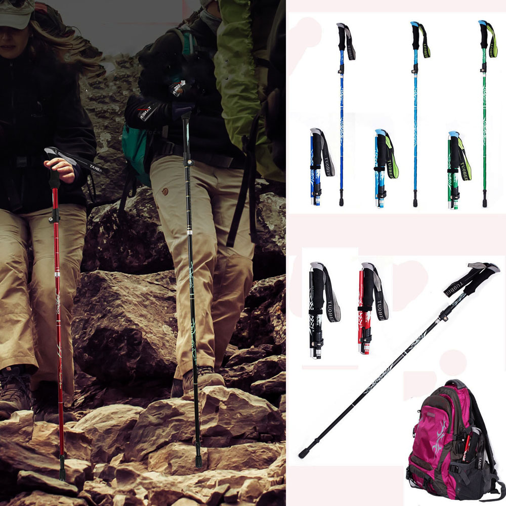 TREKKING Gậy Đi Bộ 2 Kích Cỡ Có Thể Gấp Gọn