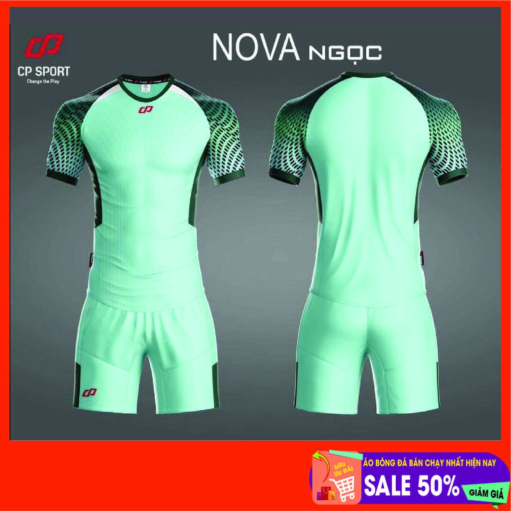 Bộ quần áo thể thao, Bộ áo bóng đá không logo CP NOVA  2021 - 2022 sẵn kho, giá tốt