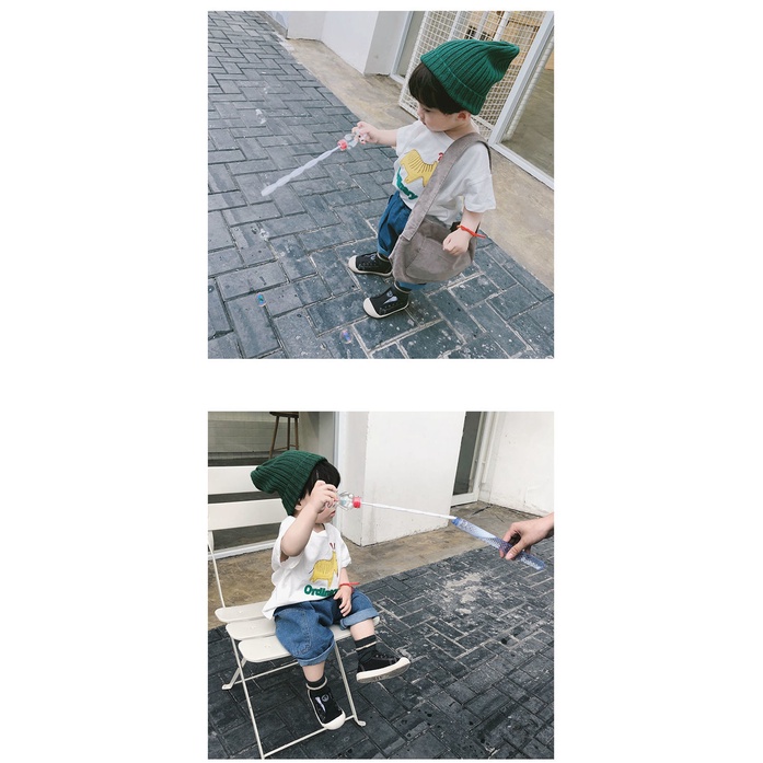 Áo Thun Cotton Tay Ngắn Phong Cách Nhật Bản Hàn Quốc Mới Dành Cho Bé Trai Bé Gái