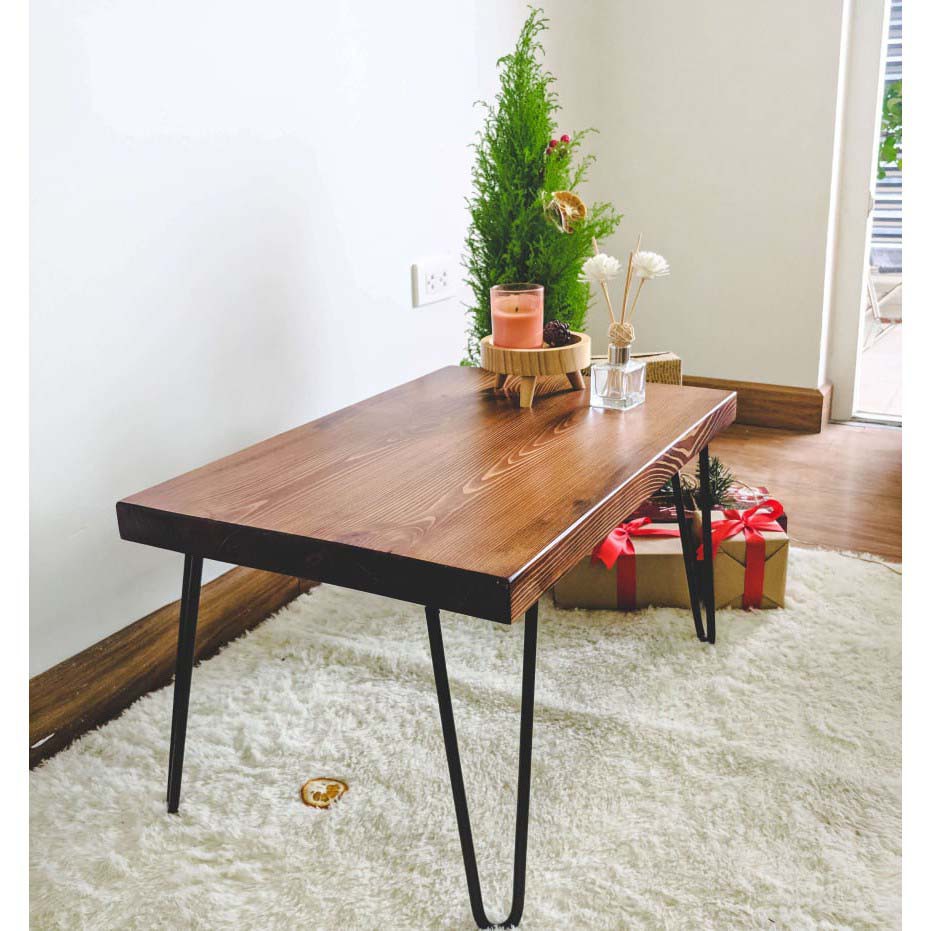 Bàn Trà Gỗ Thông Chân Sắt, Trọng Lượng Nhẹ+Dễ Tháo Lắp+Gỗ Thông Nhập Khẩu, SP Dành Cho Tín Đồ Decor, Phong Cách  Vintage
