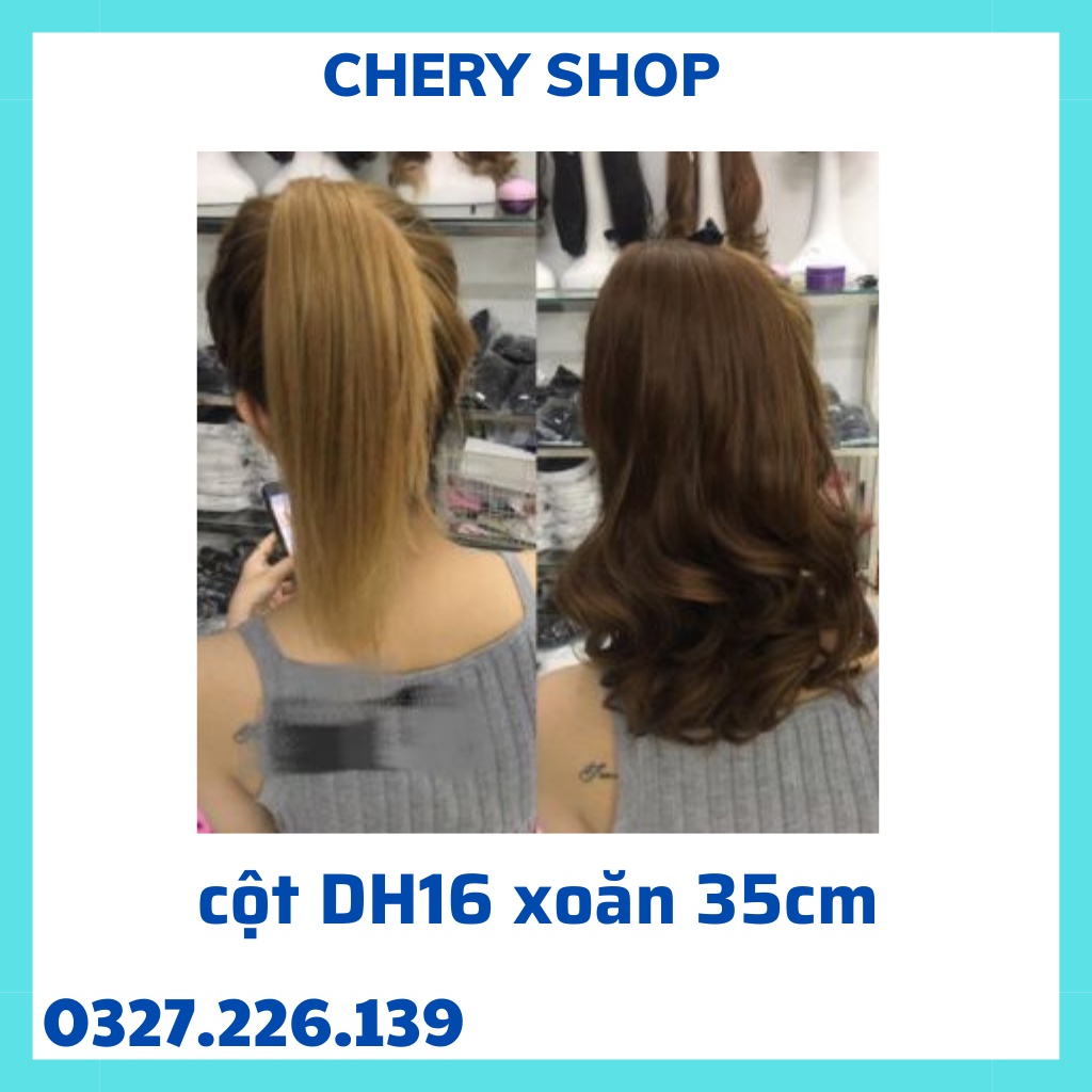 Tóc giả nữ cột ❤️❤️ FREESHIP ❤️❤️ cột xoăn đuôi ngắn 35cm mã DH16