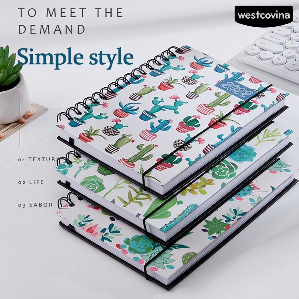 [Hot]✍Sổ Tay A5 Bìa Dày In Họa Tiết Cây Lá Agenda Hiệu Quả