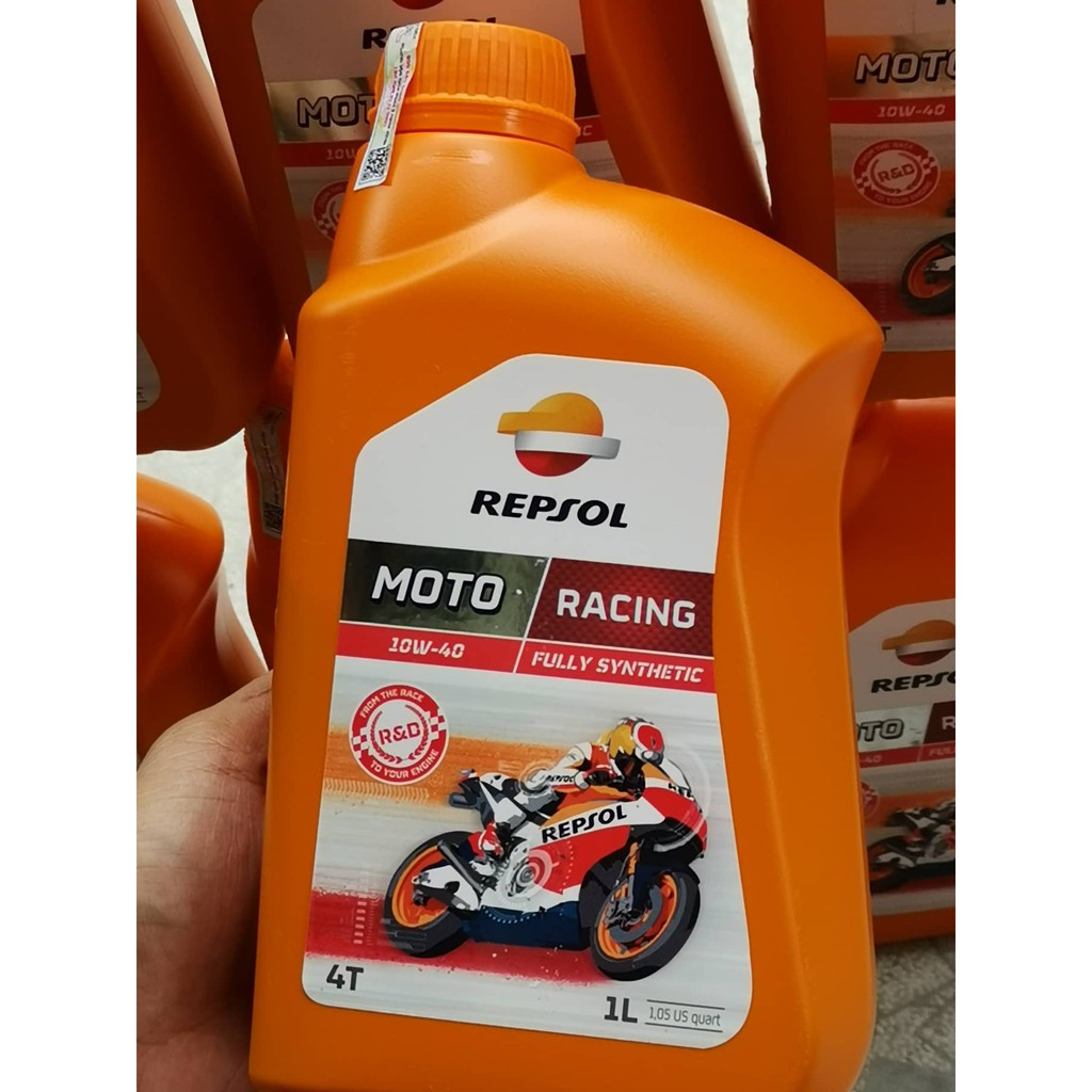 [Siêu Rẻ] Nhớt Repsol Racing 10W40 4T Fully Synthetic 1 Lít cho mọi loại xe máy. DoChoiXeMay