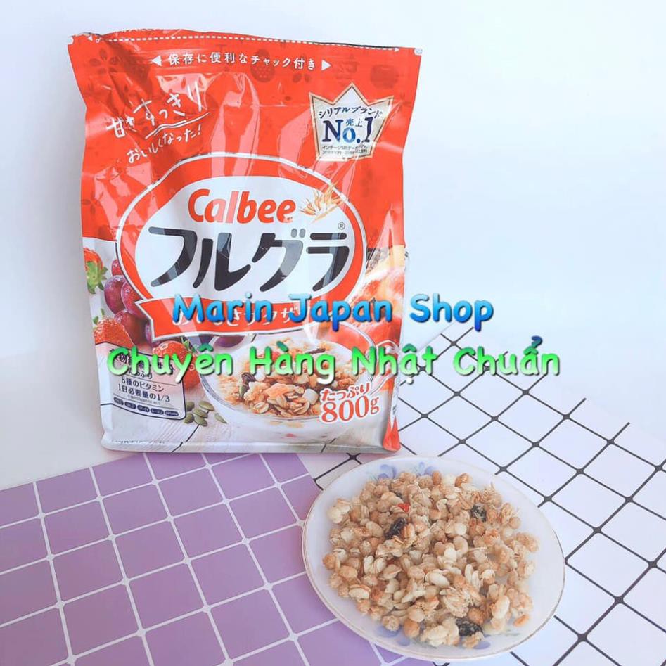 (Bán lẻ 50gr vs 100gr) Ngũ Cốc Sấy Khô Calbee nội địa Nhật Bản 800g