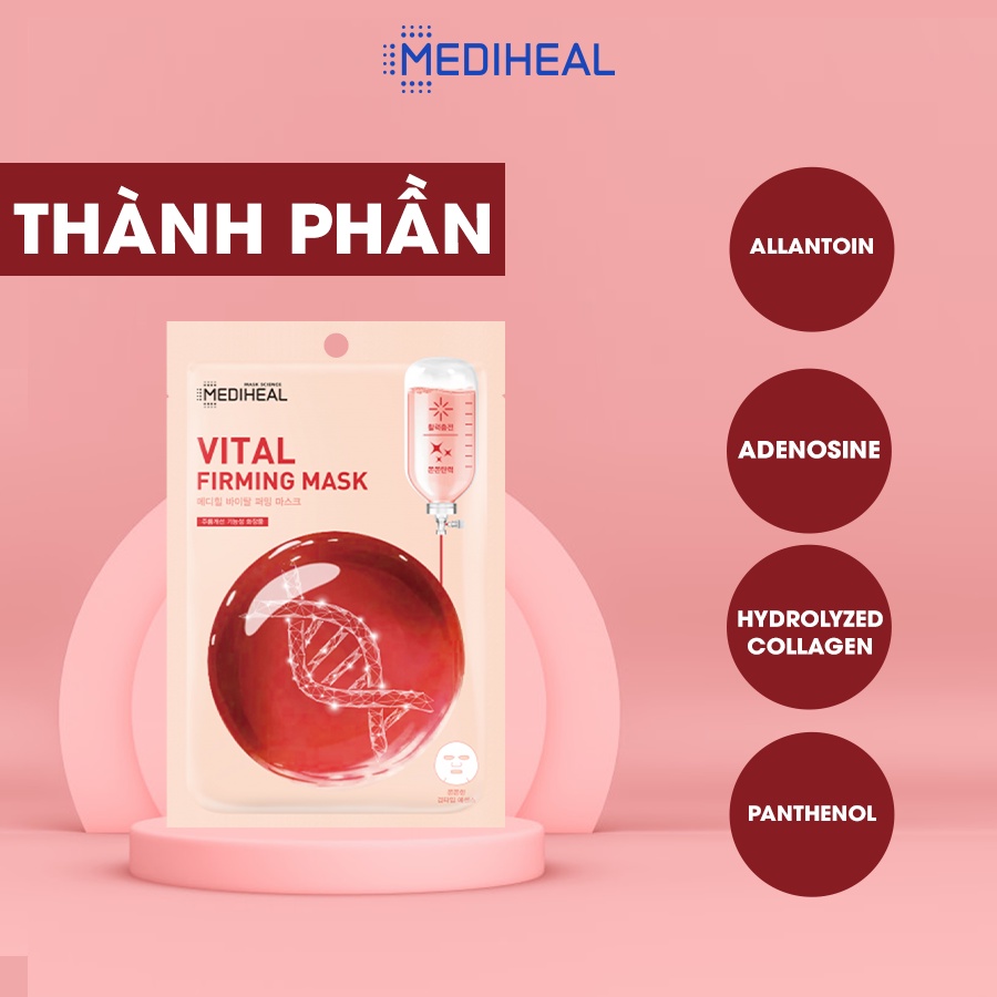 Mặt Nạ Làm Mịn, Đều Màu Da Mediheal Vital Firming Mask 20ml [K71]